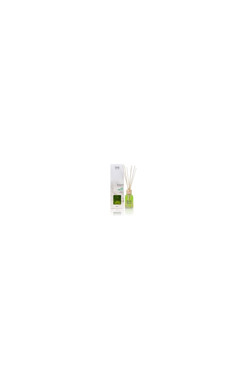 Laboratorio SyS Ricambio Deodorante Mikado Radice Angelica 200 Ml, Con Bastoncini, Profumo Balsamico Erboristico, Verde