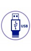 Candeeiro selenite Esfera USB