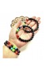 Pulseira Chakras com lava vulcânica preta bola