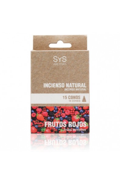 Incenso Natural Frutas Vermelhas 15 Cones SyS