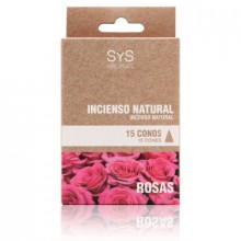 incenso natural rosas 15 cones