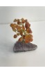 Árvore de cornalina com base ametista 12cm