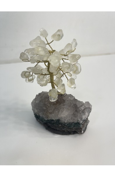 Árvore de cristal com base ametista 12cm